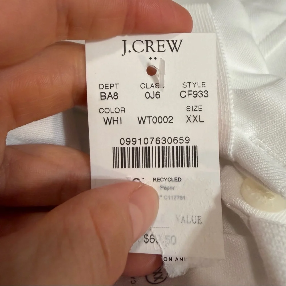 J crew Soft-touch polo shirt white